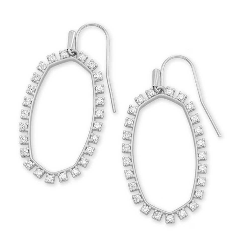 Kenda Scott Elle Open Frame Crystal Drop Earrings